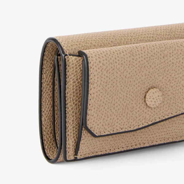 Valextra Small Wallet with Coin Holder in Cashmere Beige | Wallets & Purses | Luxury Shoes 