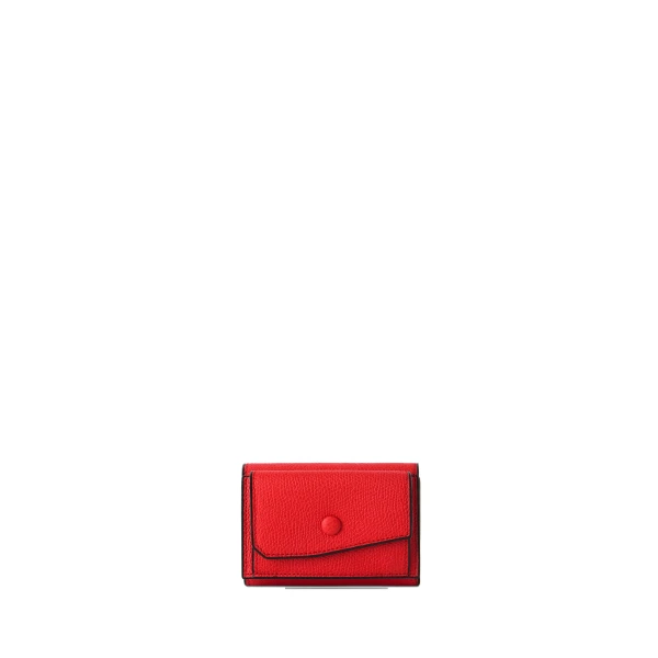 Valextra Small Wallet with Coin Holder in Crimson Red | Wallets & Purses | Luxury Shoes 