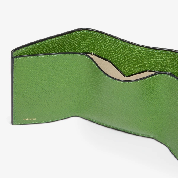 Valextra Small Wallet with Coin Holder in Grass Green | Wallets & Purses | Luxury Shoes 