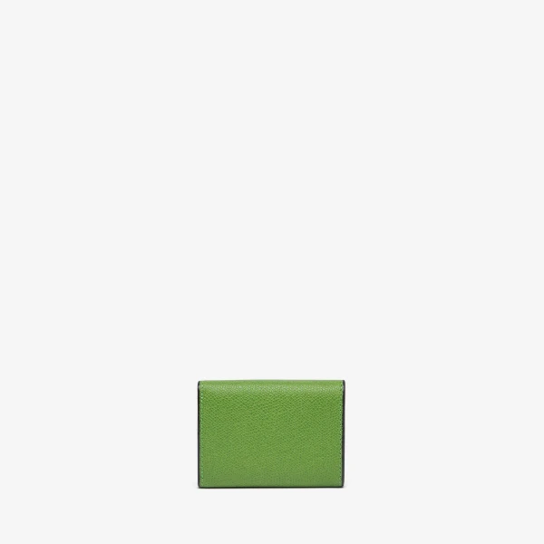 Valextra Small Wallet with Coin Holder in Grass Green | Wallets & Purses | Luxury Shoes 