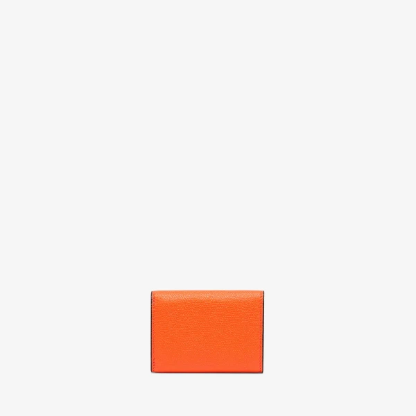 Valextra Small Wallet with Coin Holder in Lobster Red | Wallets & Purses | Luxury Shoes 
