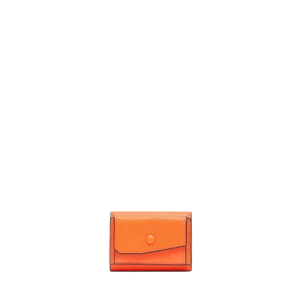 Valextra Small Wallet with Coin Holder in Lobster Red | Wallets & Purses | Luxury Shoes 