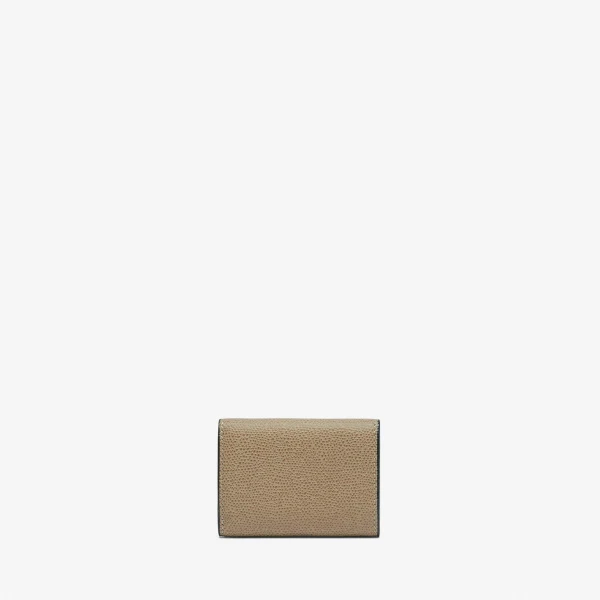 Valextra Small Wallet with Coin Holder in Oyster Brown | Wallets & Purses | Luxury Shoes 