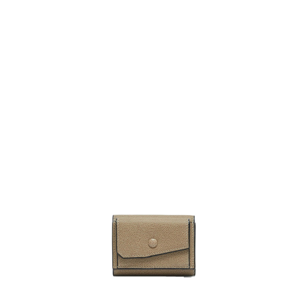 Valextra Small Wallet with Coin Holder in Oyster Brown | Wallets & Purses | Luxury Shoes 