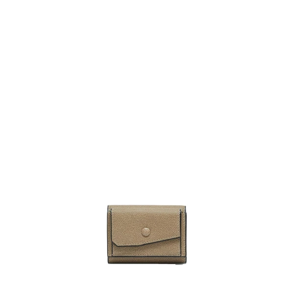 Valextra Small Wallet with Coin Holder in Oyster Brown | Wallets & Purses | Luxury Shoes 