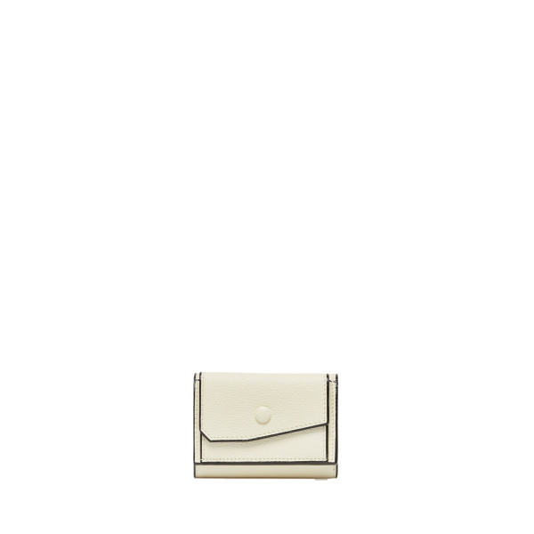 Valextra Small Wallet with Coin Holder in Pergamena White | Wallets & Purses | Luxury Shoes 