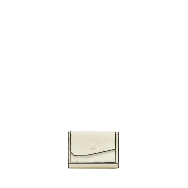 Valextra Small Wallet with Coin Holder in Pergamena White | Wallets & Purses | Luxury Shoes 