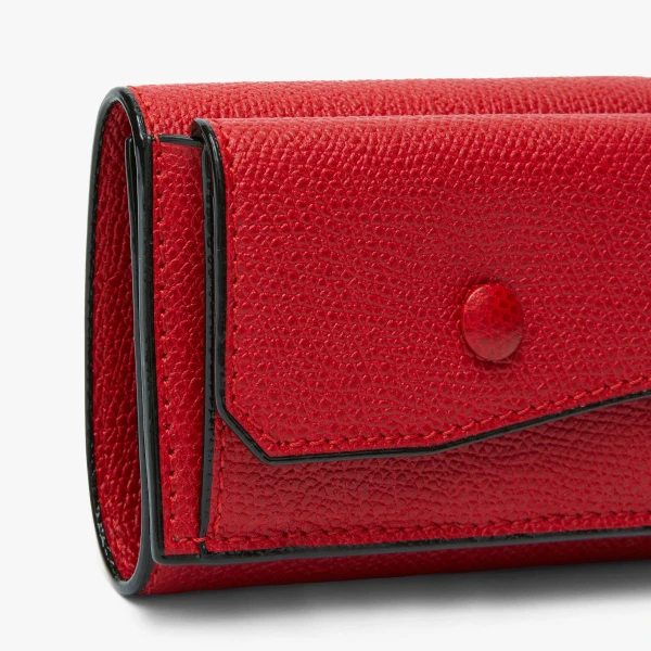 Valextra Small Wallet with Coin Holder in Red | Wallets & Purses | Luxury Shoes 