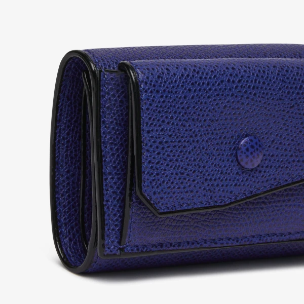 Valextra Small Wallet with Coin Holder in Royal Blue | Wallets & Purses | Luxury Shoes 