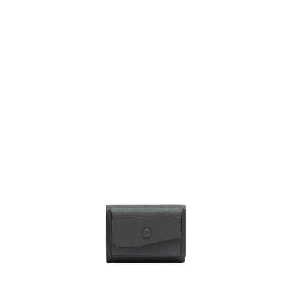 Valextra Small Wallet with Coin Holder in Smokey Grey | Wallets & Purses | Luxury Shoes 