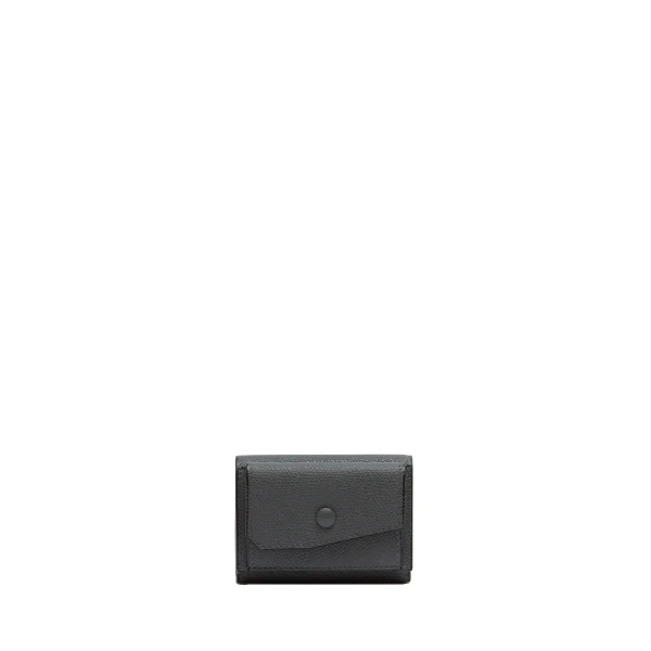Valextra Small Wallet with Coin Holder in Smokey Grey | Wallets & Purses | Luxury Shoes 