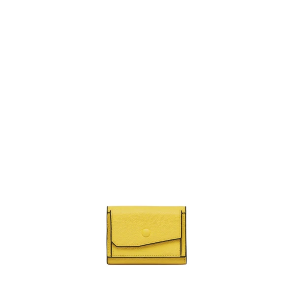Valextra Small Wallet with Coin Holder in Yellow | Wallets & Purses | Luxury Shoes 