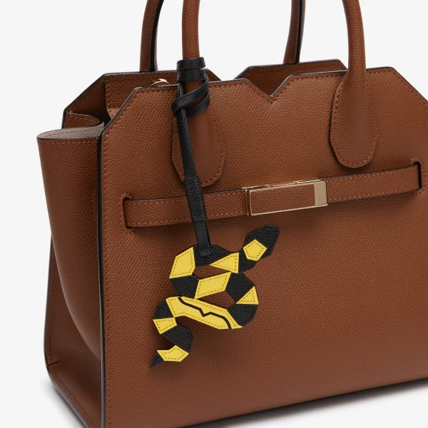 Valextra Snake Charm in Yellow and Black | Bag charms | Luxury Shoes 