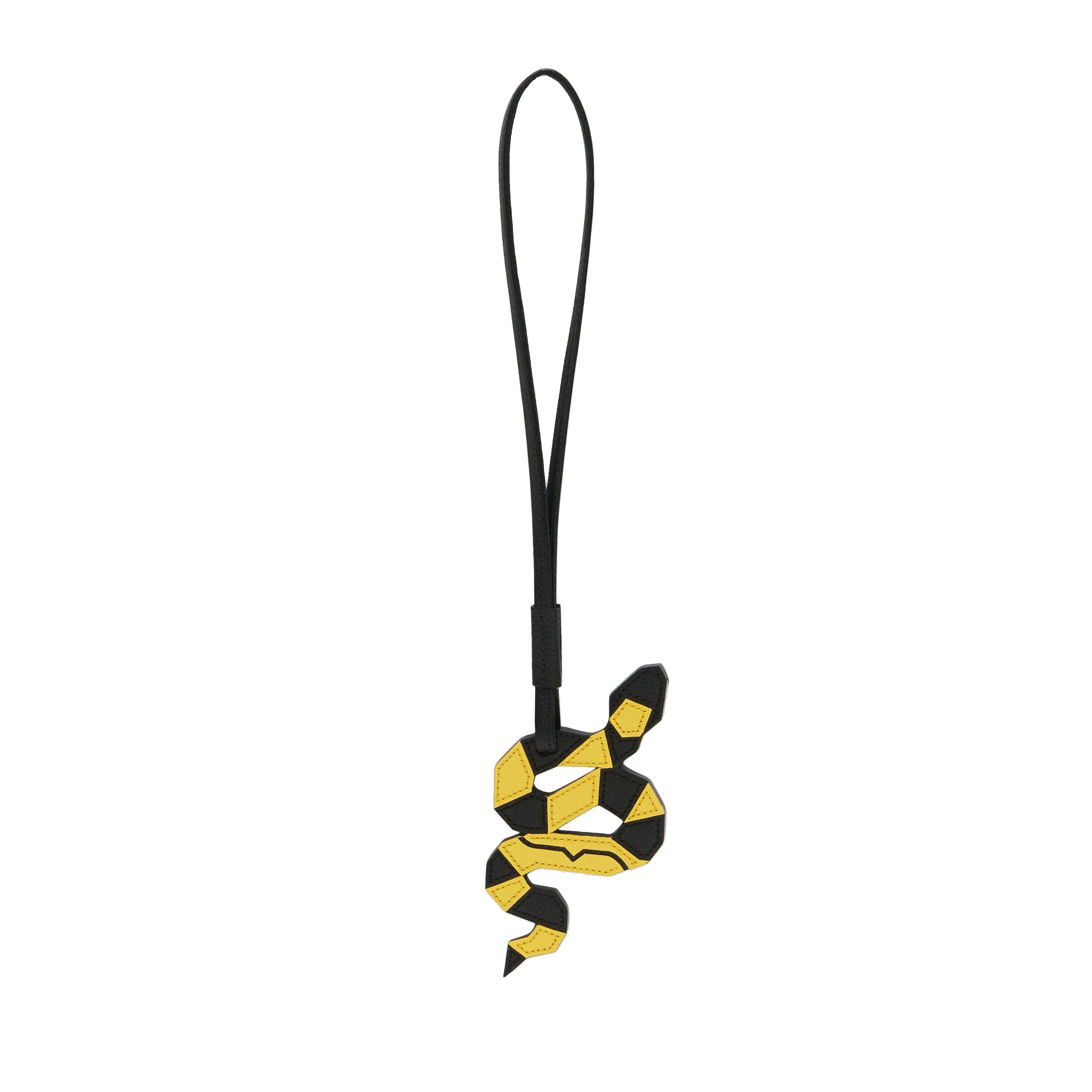Valextra Snake Charm in Yellow and Black Valextra Snake Charm in Yellow and Black | Bag charms | Luxury Shoes