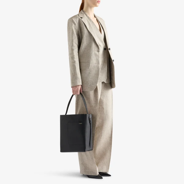 Valextra Soft Bucket Medium Bag in Black | Bucket Bags | Luxury Shoes 