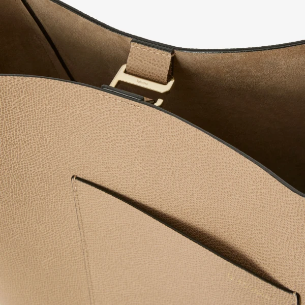 Valextra Soft Bucket Medium Bag in Cashmere Beige | Bucket Bags | Luxury Shoes 