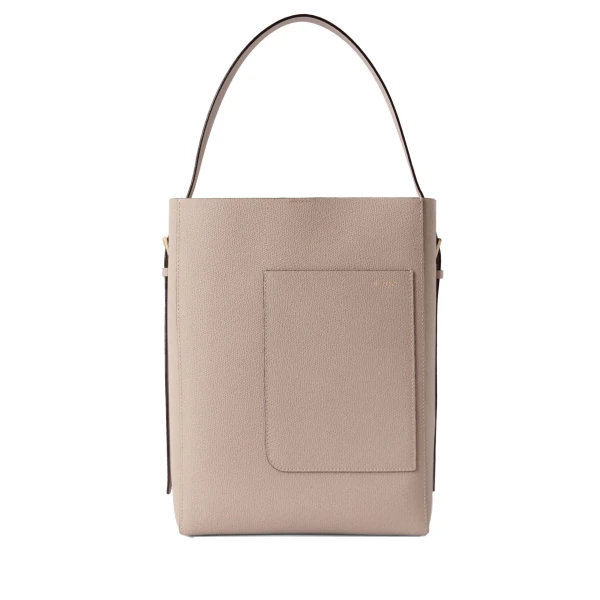Soft Bucket Medium Bag in Nude Pink