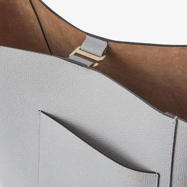 Valextra Soft Bucket Medium Bag in Stone Grey | Bucket Bags | Luxury Shoes 