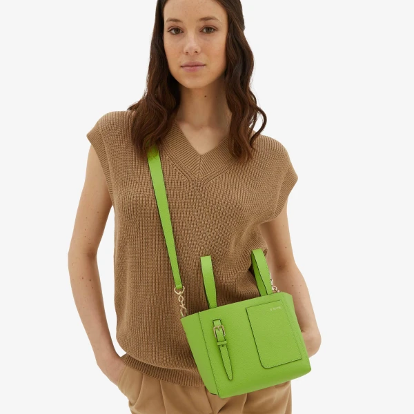 Valextra Soft Bucket Micro Bag in Apple Green | Bucket Bags | Luxury Shoes 