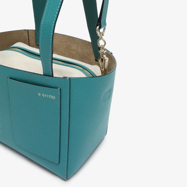 Valextra Soft Bucket Micro Bag in Bottle Green | Bucket Bags | Luxury Shoes 
