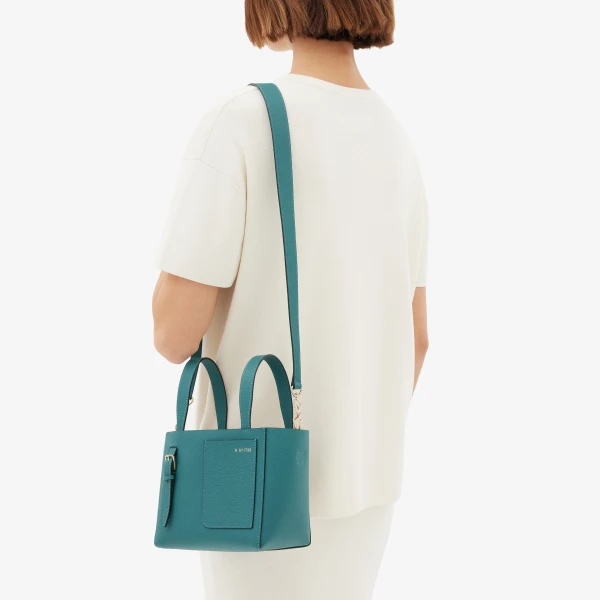 Valextra Soft Bucket Micro Bag in Bottle Green | Bucket Bags | Luxury Shoes 