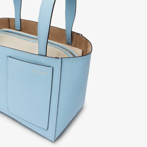 Valextra Soft Bucket Micro Bag in Cerulean Blue | Bucket Bags | Luxury Shoes 