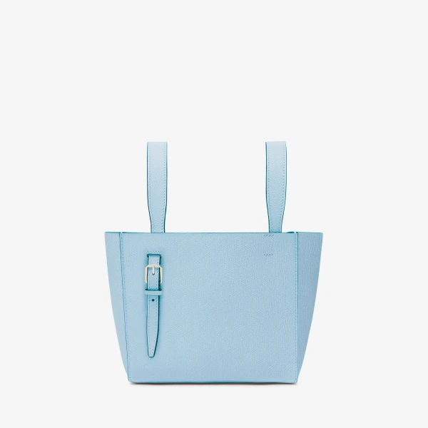 Valextra Soft Bucket Micro Bag in Cerulean Blue | Bucket Bags | Luxury Shoes 