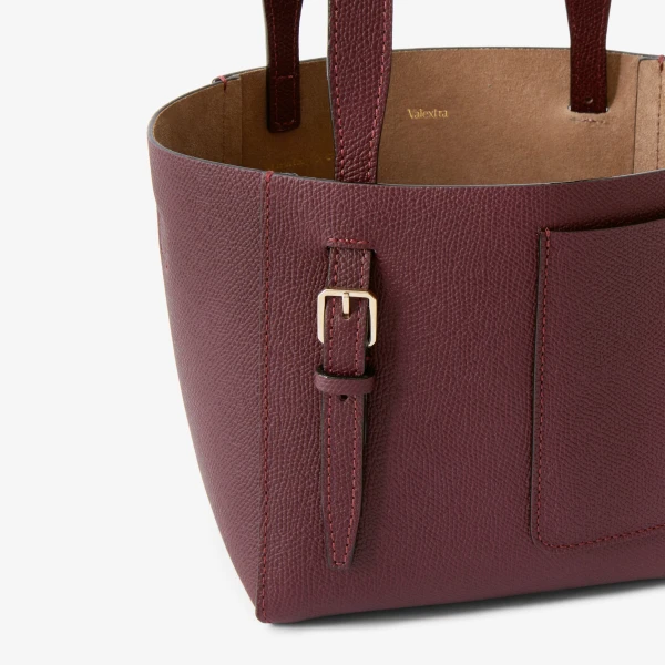 Valextra Soft Bucket Micro Bag in Claret Red | Bucket Bags | Luxury Shoes 