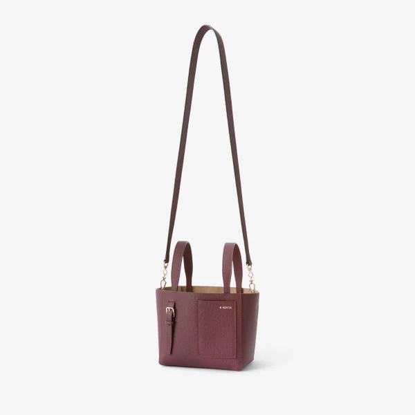 Valextra Soft Bucket Micro Bag in Claret Red | Bucket Bags | Luxury Shoes 