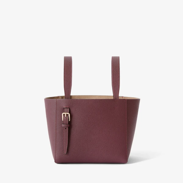Valextra Soft Bucket Micro Bag in Claret Red | Bucket Bags | Luxury Shoes 