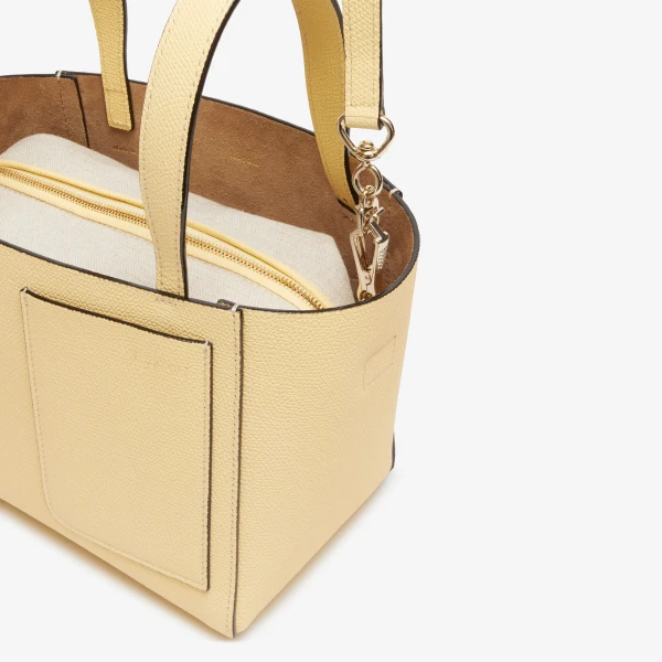 Valextra Soft Bucket Micro Bag in Cream Yellow | Bucket Bags | Luxury Shoes 