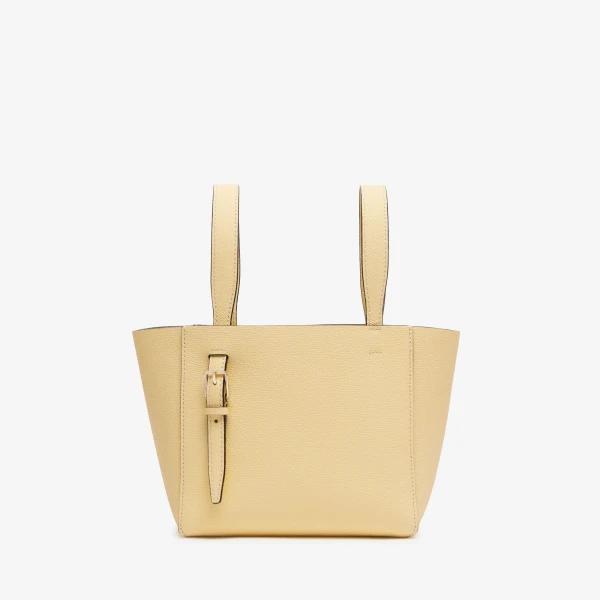 Valextra Soft Bucket Micro Bag in Cream Yellow | Bucket Bags | Luxury Shoes 