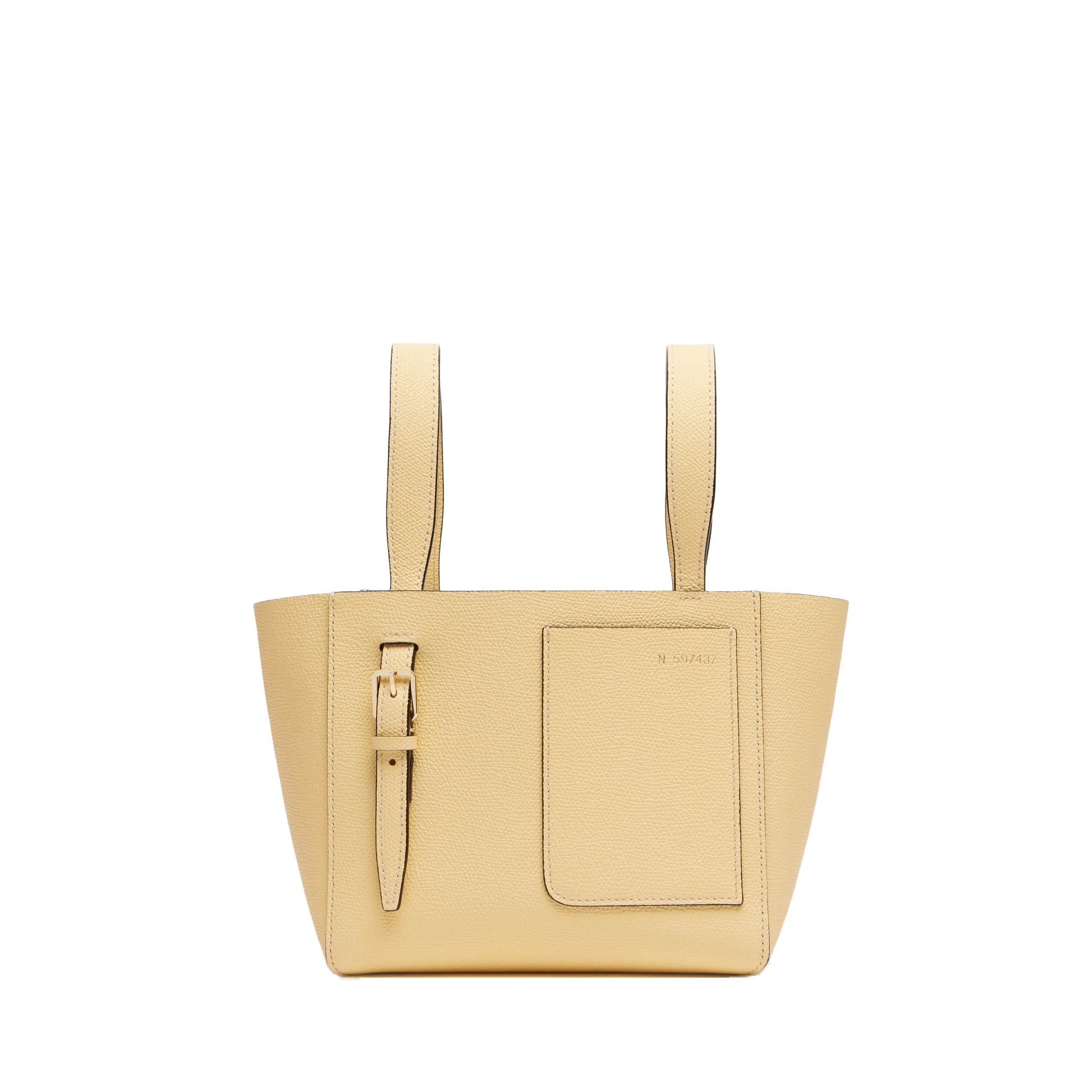 Valextra Soft Bucket Micro Bag in Cream Yellow Valextra Soft Bucket Micro Bag in Cream Yellow | Bucket Bags | Luxury Shoes