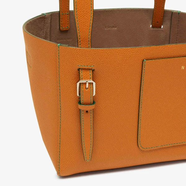 Valextra Soft Bucket Micro Bag in Havana Brown | Bucket Bags | Luxury Shoes 