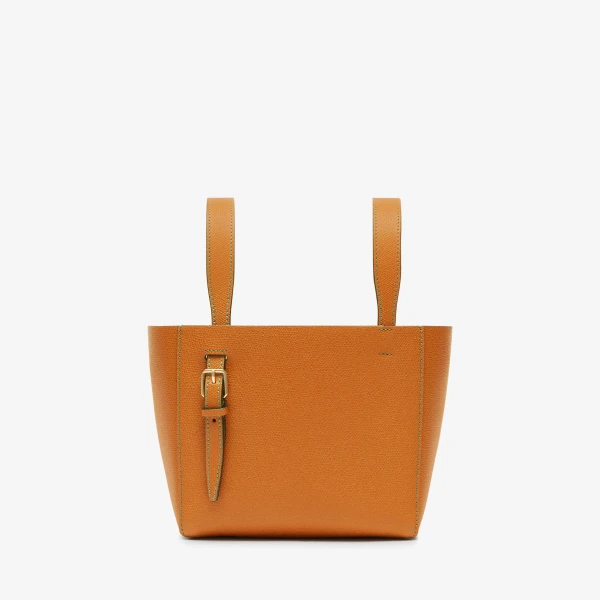 Valextra Soft Bucket Micro Bag in Havana Brown | Bucket Bags | Luxury Shoes 