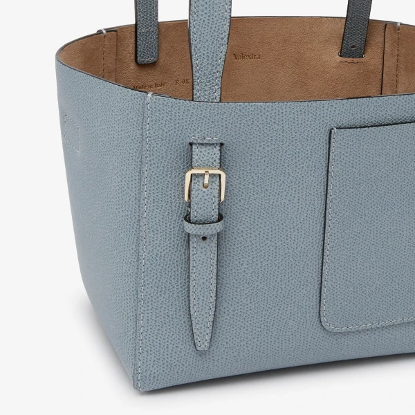 Valextra Soft Bucket Micro Bag in Niagara Blue | Bucket Bags | Luxury Shoes 