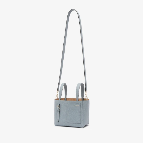 Valextra Soft Bucket Micro Bag in Niagara Blue | Bucket Bags | Luxury Shoes 
