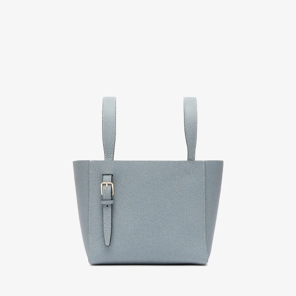 Valextra Soft Bucket Micro Bag in Niagara Blue | Bucket Bags | Luxury Shoes 