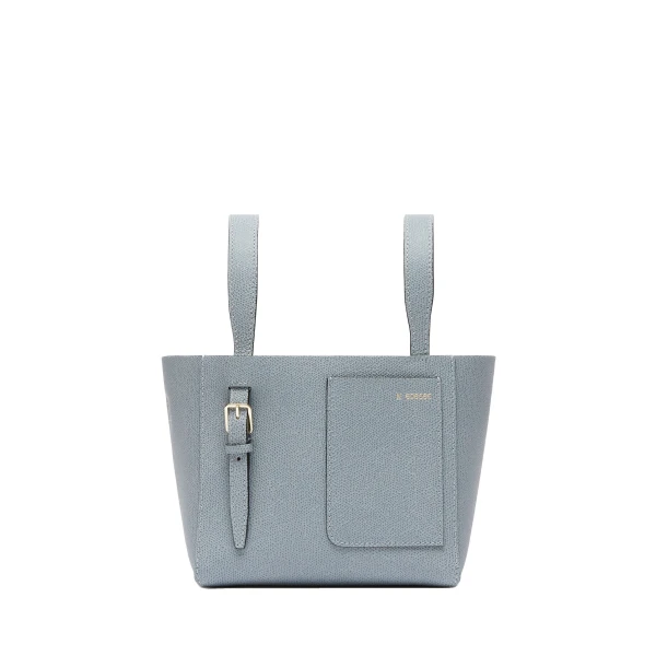 Valextra Soft Bucket Micro Bag in Niagara Blue | Bucket Bags | Luxury Shoes 