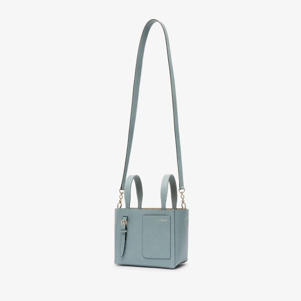 Valextra Soft Bucket Micro Bag in Smokey Blue | Bucket Bags | Luxury Shoes 