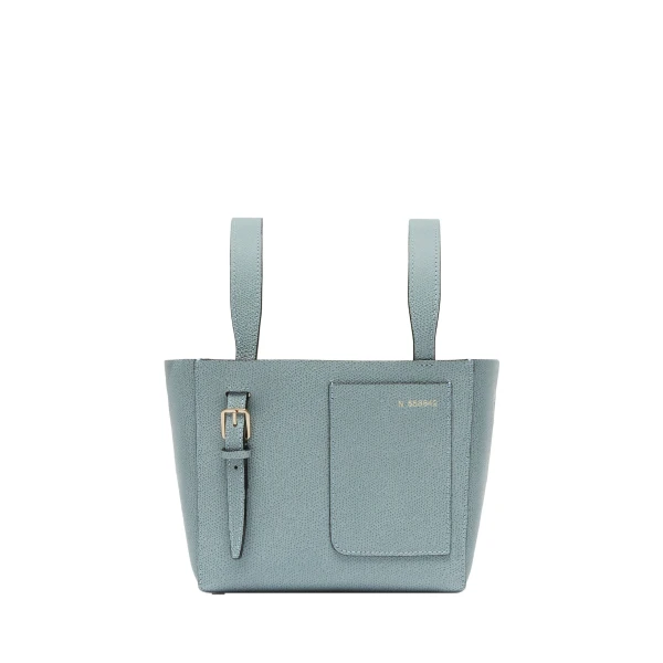 Valextra Soft Bucket Micro Bag in Smokey Blue | Bucket Bags | Luxury Shoes 
