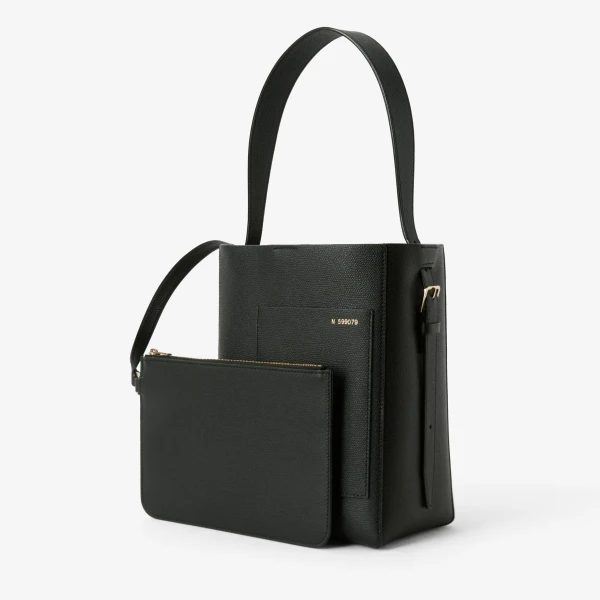Valextra Soft Bucket Mini Bag in Black | Bucket Bags | Luxury Shoes 