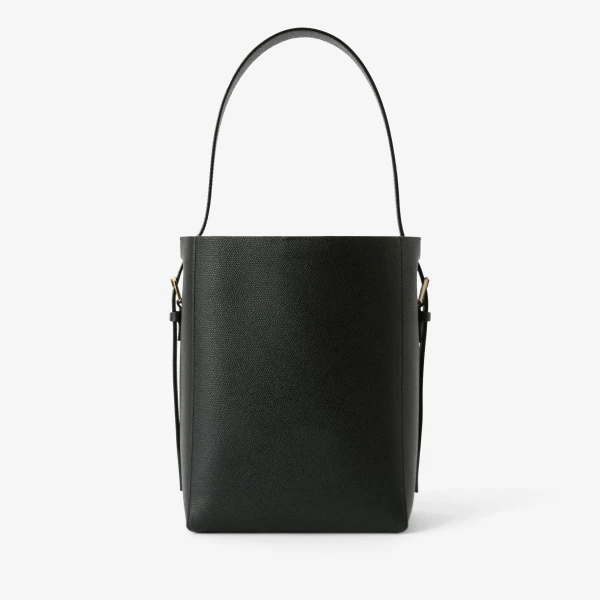 Valextra Soft Bucket Mini Bag in Black | Bucket Bags | Luxury Shoes 