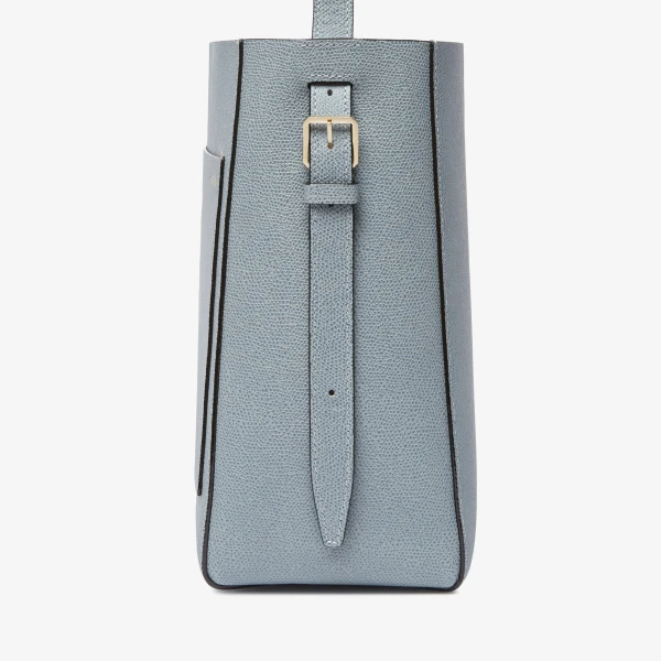 Valextra Soft Bucket Mini Bag in Niagara Blue | Bucket Bags | Luxury Shoes 