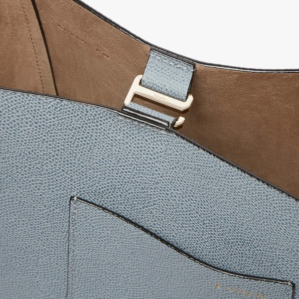 Valextra Soft Bucket Mini Bag in Niagara Blue | Bucket Bags | Luxury Shoes 