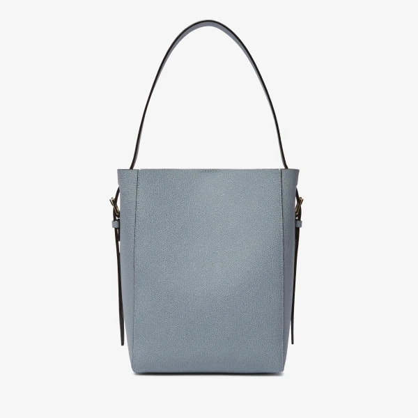 Valextra Soft Bucket Mini Bag in Niagara Blue | Bucket Bags | Luxury Shoes 