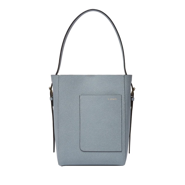 Valextra Soft Bucket Mini Bag in Niagara Blue | Bucket Bags | Luxury Shoes 