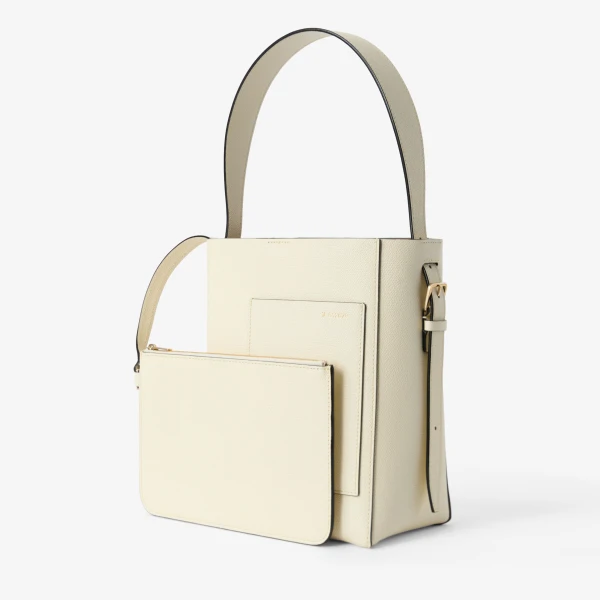 Valextra Soft Bucket Mini Bag in Pergamena White | Bucket Bags | Luxury Shoes 