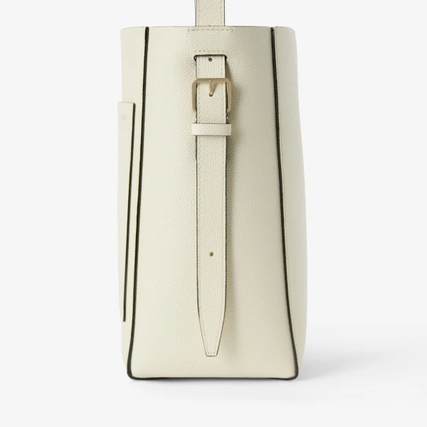 Valextra Soft Bucket Mini Bag in Pergamena White | Bucket Bags | Luxury Shoes 
