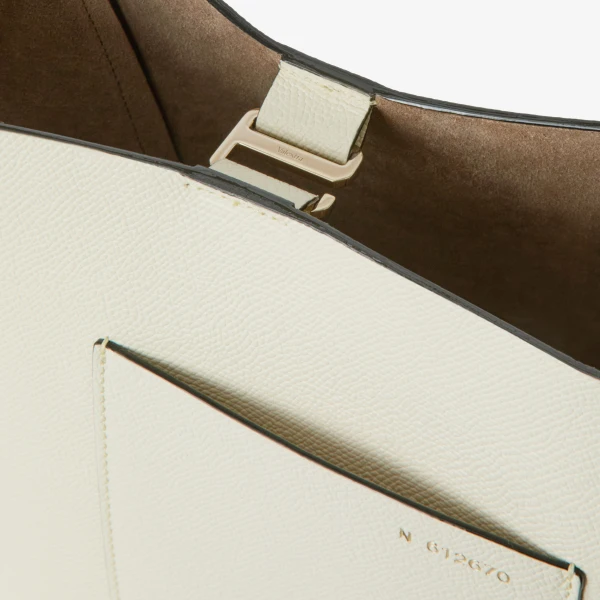 Valextra Soft Bucket Mini Bag in Pergamena White | Bucket Bags | Luxury Shoes 
